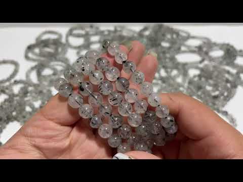 Local Stock - 8MM  Black Mica Crystal Bracelets Wholesale