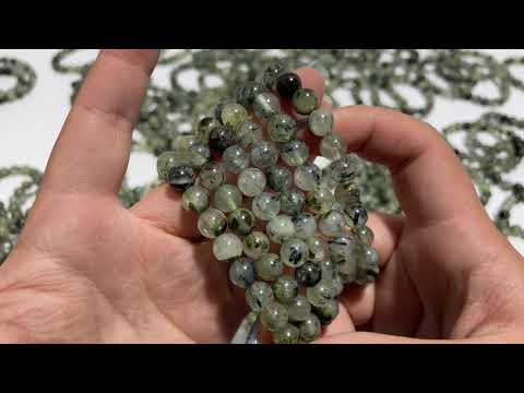 Local Stock - 8MM Green Prehnite Mixed Green Tourmaline Bracelet Wholesale