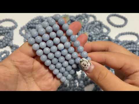 Local Stock - 8MM Angelite Stone Bracelets Wholesale