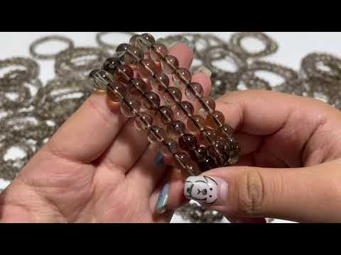 Local Stock - 8MM High Quality Light Color Smoky Quartz Bracelets Wholesale