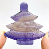 Purple Fluorite Christmas Tree Carving Wholesale - Wholesale Crystals