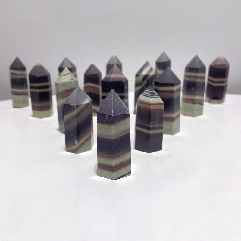 Purple Robe Jade Belt Stone Point Tower Wholesale - Wholesale Crystals