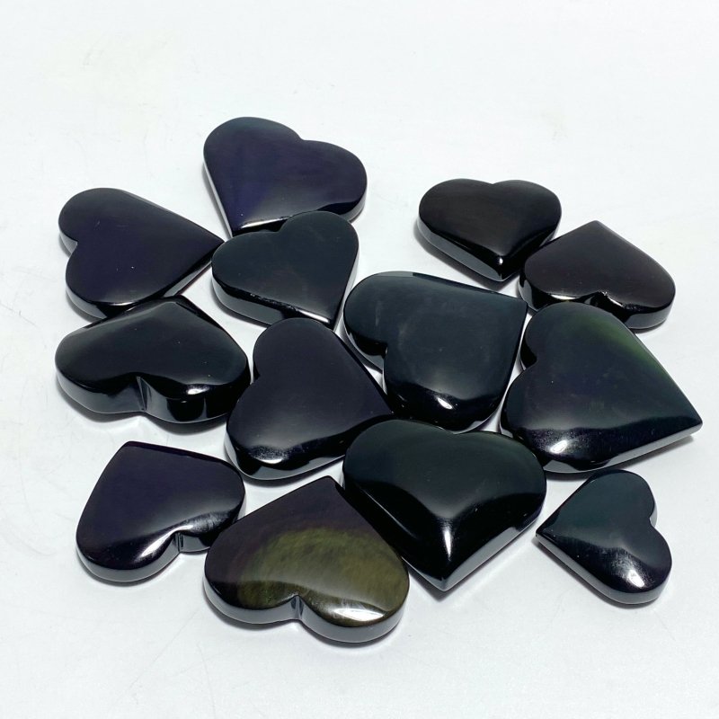 Rainbow Cat Eye Obsidian Heart Wholesale - Wholesale Crystals
