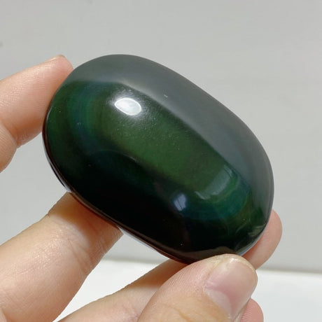 Rainbow Cat Eye Obsidian Palm Stone Wholesale - Wholesale Crystals