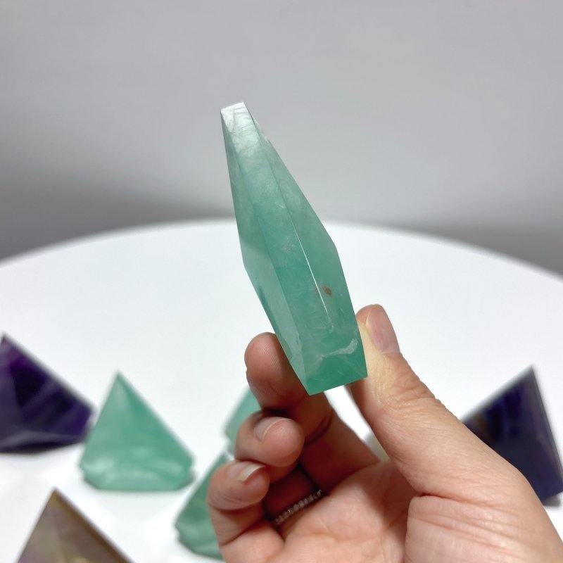 Rainbow Fluorite Geometric Arrow Head Shaped Wholesale - Wholesale Crystals