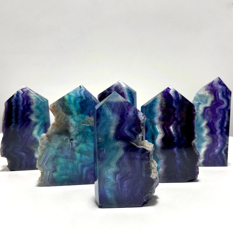 Rainbow Fluorite Raw Side Point Tower Wholesale - Wholesale Crystals