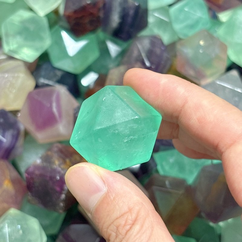 Rainbow Fluorite Tetradecahedron Shaped Tumbled Wholesale - Wholesale Crystals