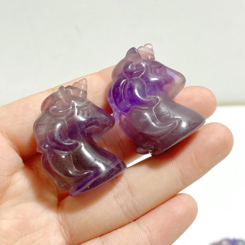 Rainbow Fluorite Unicorn Carving Wholesale - Wholesale Crystals