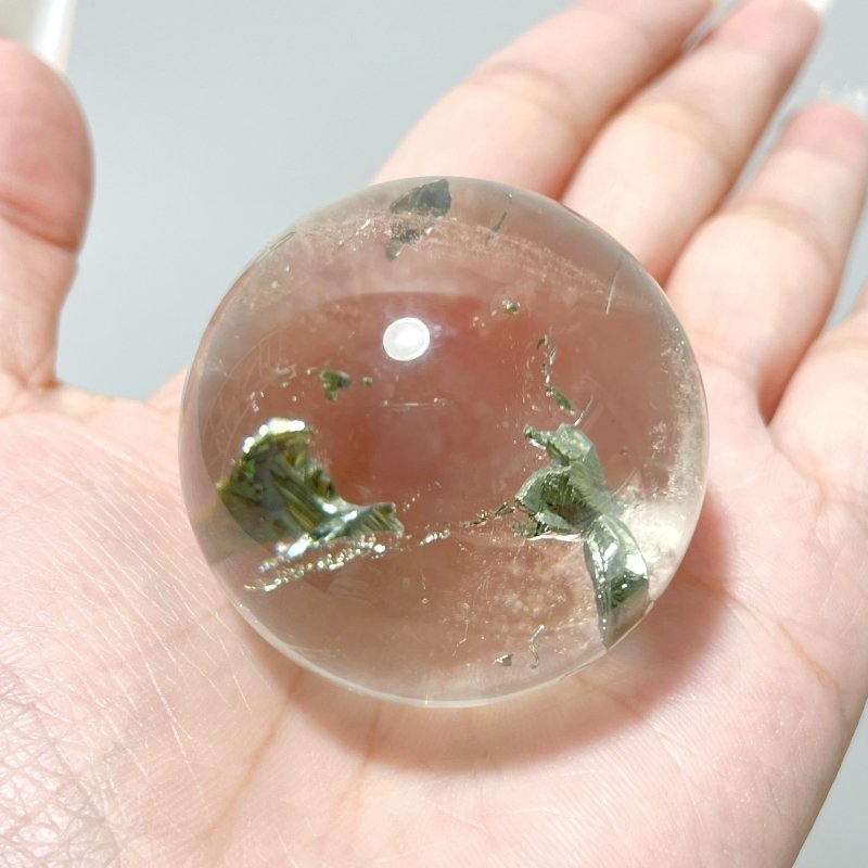 Rare Clear Quartz Pyrite Sphere With Stand For Collection - Wholesale Crystals