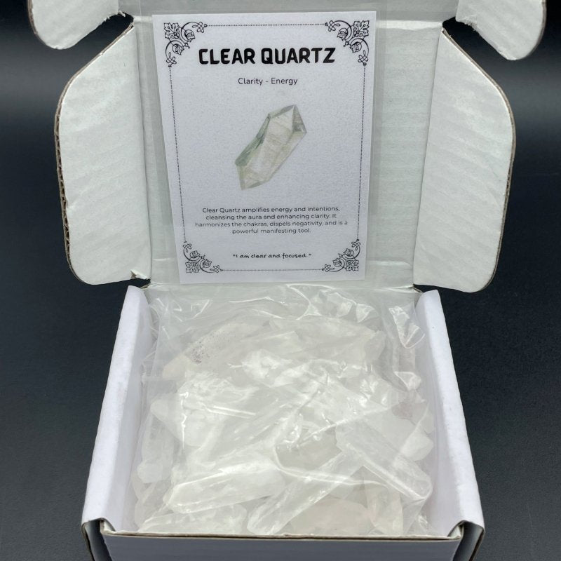 Raw Mini Brazil Clear Quartz Points Gift Box Wholesale Shrink Wrap Packaging - Wholesale Crystals