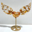 Red Fire Quartz Heart Wing Carving With Stand -Wholesale Crystals