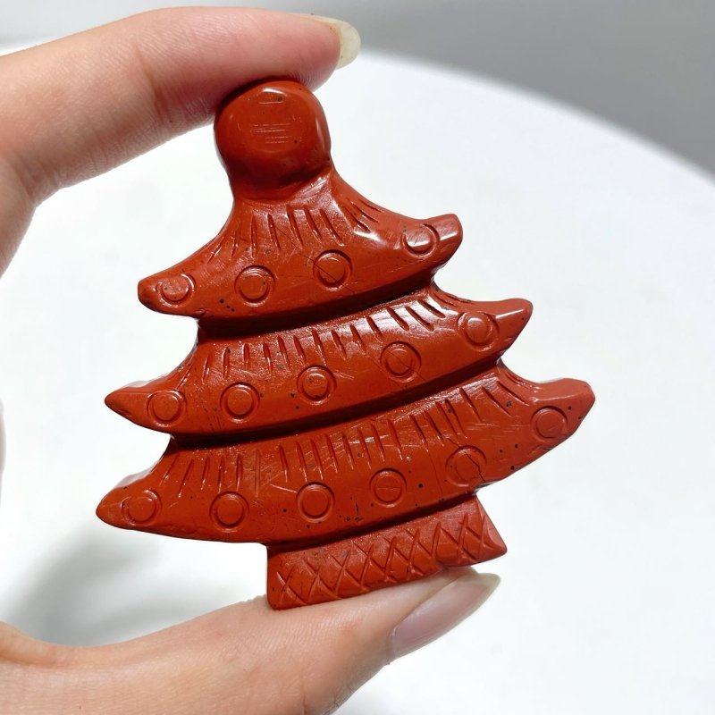 Red Jasper Christmas Tree Carving Wholesale - Wholesale Crystals