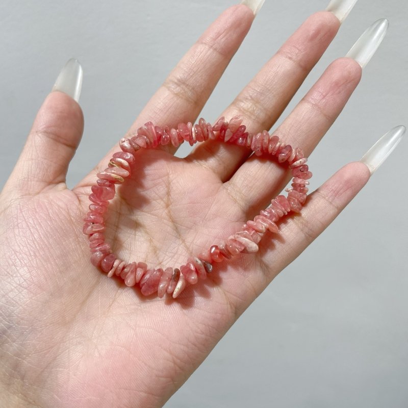 Rhodochrosite Chips Bracelet Wholesale - Wholesale Crystals