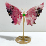 Rhodonite Mixed Quartz Butterfly Wing With Stand Wholesale (No.7-12) -Wholesale Crystals