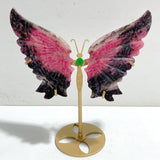 Rhodonite Mixed Quartz Butterfly Wing With Stand Wholesale (No.7-12) -Wholesale Crystals
