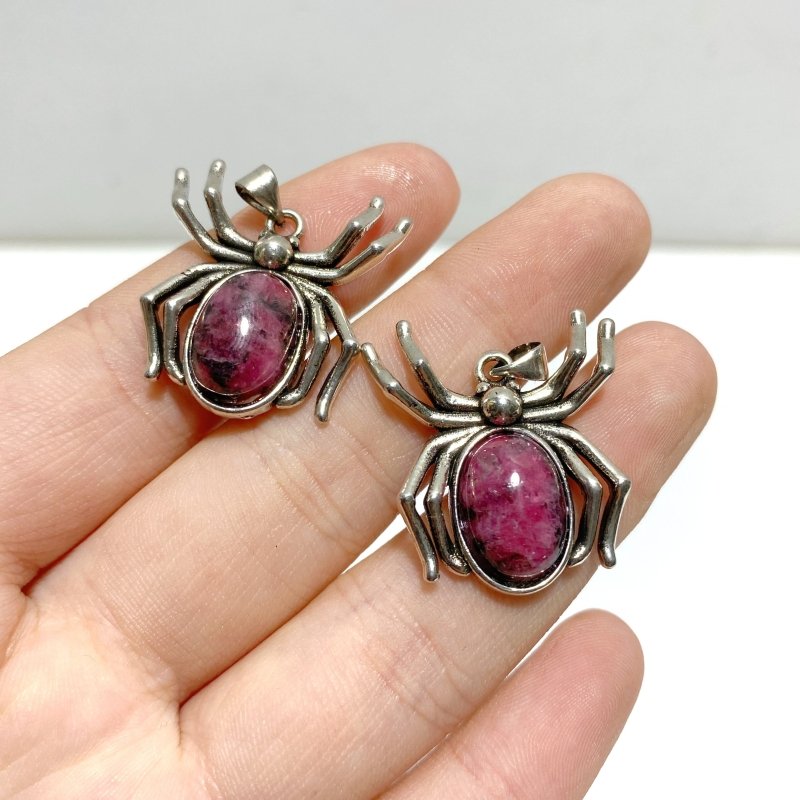 Rhodonite Pendants Spider Shape Wholesale - Wholesale Crystals