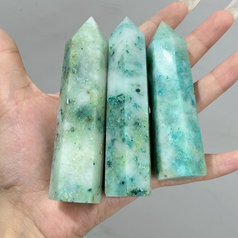 Robin Egg Blue Jasper Tower Points Wholesale - Wholesale Crystals