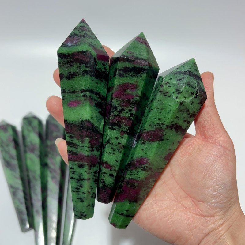 Ruby Zoisite Point Magic Wand Scepter Crystal Wholesale -Wholesale Crystals