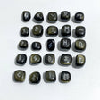 Rune Stones Set Engraved Gold Sheen Obsidian Crystal Wholesale - Wholesale Crystals