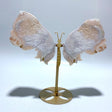 Sakura Flower Agate Butterfly Wing Carving With Stand - Wholesale Crystals