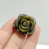 Silver Sheen Obsidian & Gold Sheen Obsidian Flower Carving Wholesale -Wholesale Crystals