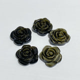 Silver Sheen Obsidian & Gold Sheen Obsidian Flower Carving Wholesale -Wholesale Crystals