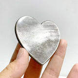 Silver Sheen Obsidian Heart Wing Carving With Stand -Wholesale Crystals
