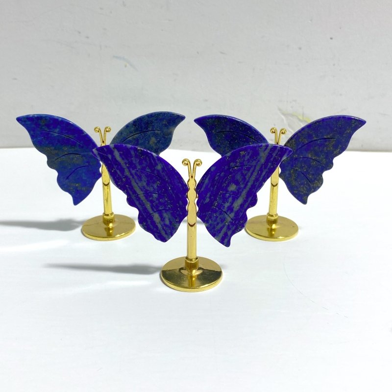 Small Lapis Lazuli Butterfly Carving With Stand Wholesale - Wholesale Crystals