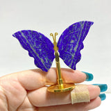 Small Lapis Lazuli Butterfly Carving With Stand Wholesale - Wholesale Crystals