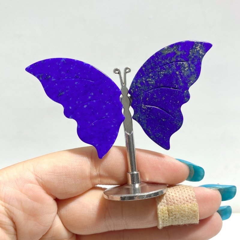 Small Lapis Lazuli Butterfly Carving With Stand Wholesale - Wholesale Crystals