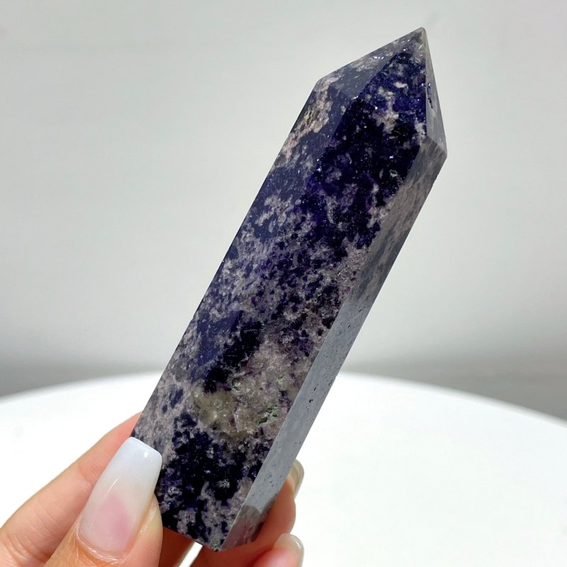 Spark Blue Mica Point Tower Wholesale - Wholesale Crystals