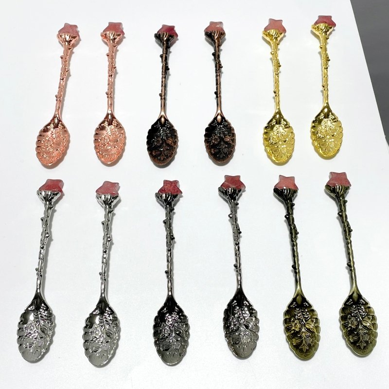 Strawberry Quartz Mini Star Coffee Spoon Wholesale - Wholesale Crystals