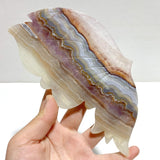 Stripe Agate Mixed Amethyst Butterfly Wing Carving With Stand - Wholesale Crystals