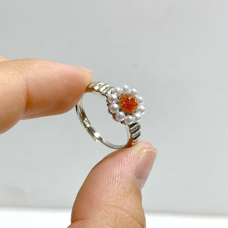 Sunstone Flower Ring Wholesale - Wholesale Crystals