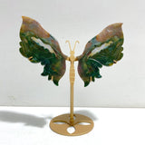 Symmetry Butterfly Wing With Stand Ocean Jasper - Wholesale Crystals