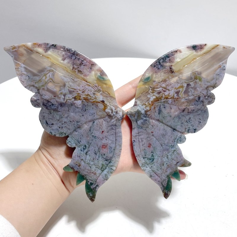 Symmetry Butterfly Wing With Stand Ocean Jasper - Wholesale Crystals