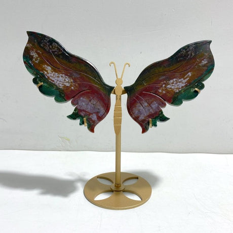 Symmetry Butterfly Wing With Stand Ocean Jasper - Wholesale Crystals