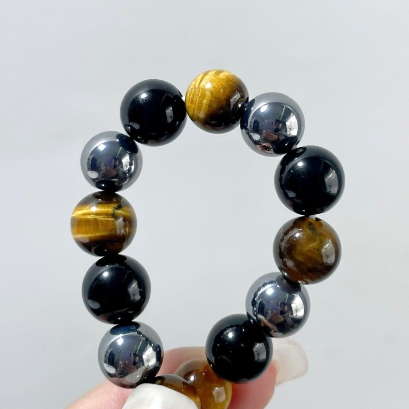 Tiger Eye Black Tourmaline Hematite Bracelet Wholesale (Etsy Best - Selling Item) - Wholesale Crystals