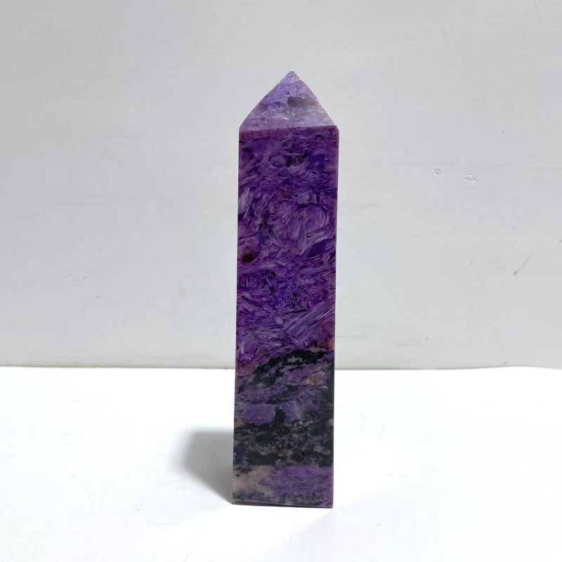 Unique 21CM Charoite Tower Point - Wholesale Crystals