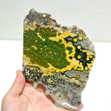 Unique 8th Vein Ocean Jasper Slab With Stand 1 - Wholesale Crystals