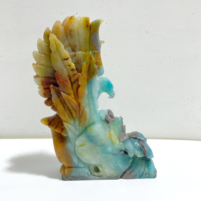 Unique Caribbean Calcite Eagle Carving -Wholesale Crystals