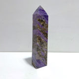 Unique Charoite Four - sided Tower For Collection A04 - Wholesale Crystals