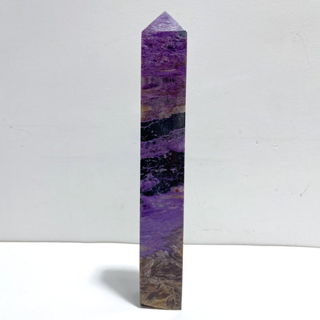 Unique Charoite Four - sided Tower For Collection A04 - Wholesale Crystals