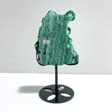 Unique Chrysocolla Mixed Malachite Specimen Raw Bottom With Stand - Wholesale Crystals