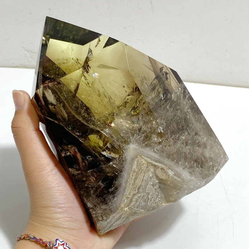 Unique Citrine Tower Point With Rainbow -Wholesale Crystals