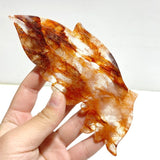Unique Fire Quartz Butterfly Wing Carving With Stand - Wholesale Crystals