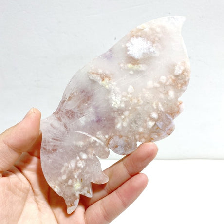 Unique Flower Agate Butterfly Wing Carving With Stand - Wholesale Crystals