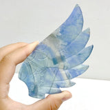 Unique Fluorite Heart Wing Carving With Stand - Wholesale Crystals