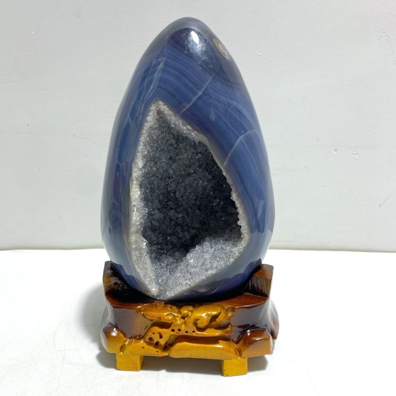 Unique Geode Druzy Agate Dinosaur Egg Home Decor With Stand - Wholesale Crystals