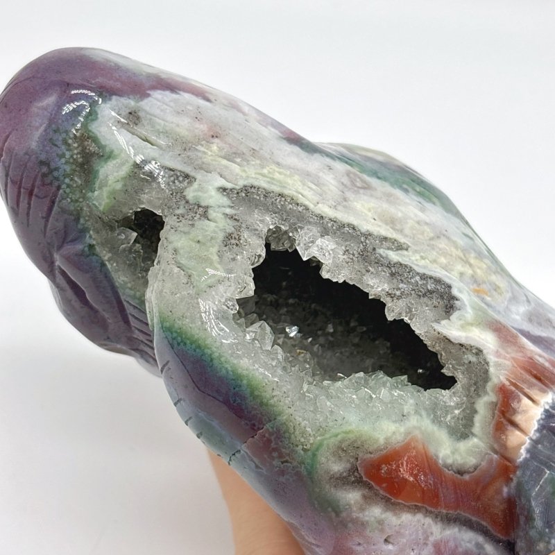 Unique Geode Ocean Jasper Chimpanzees Carving - Wholesale Crystals